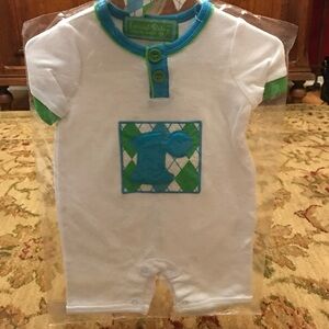 Mudpie initial baby Onesie letter R New